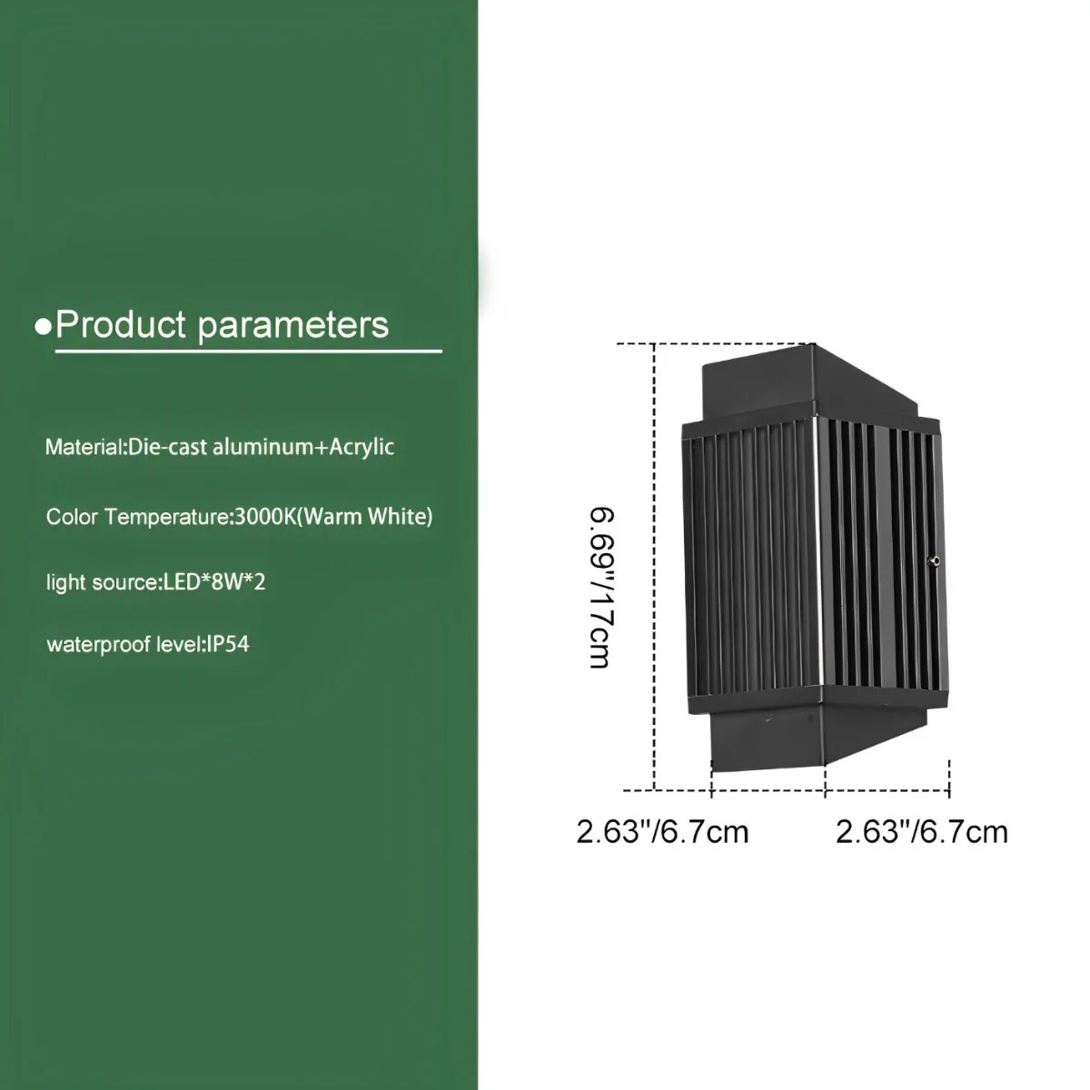 Waterproof Modern Up and Down Minimalist Outdoor LED Wall Lights - Image 7