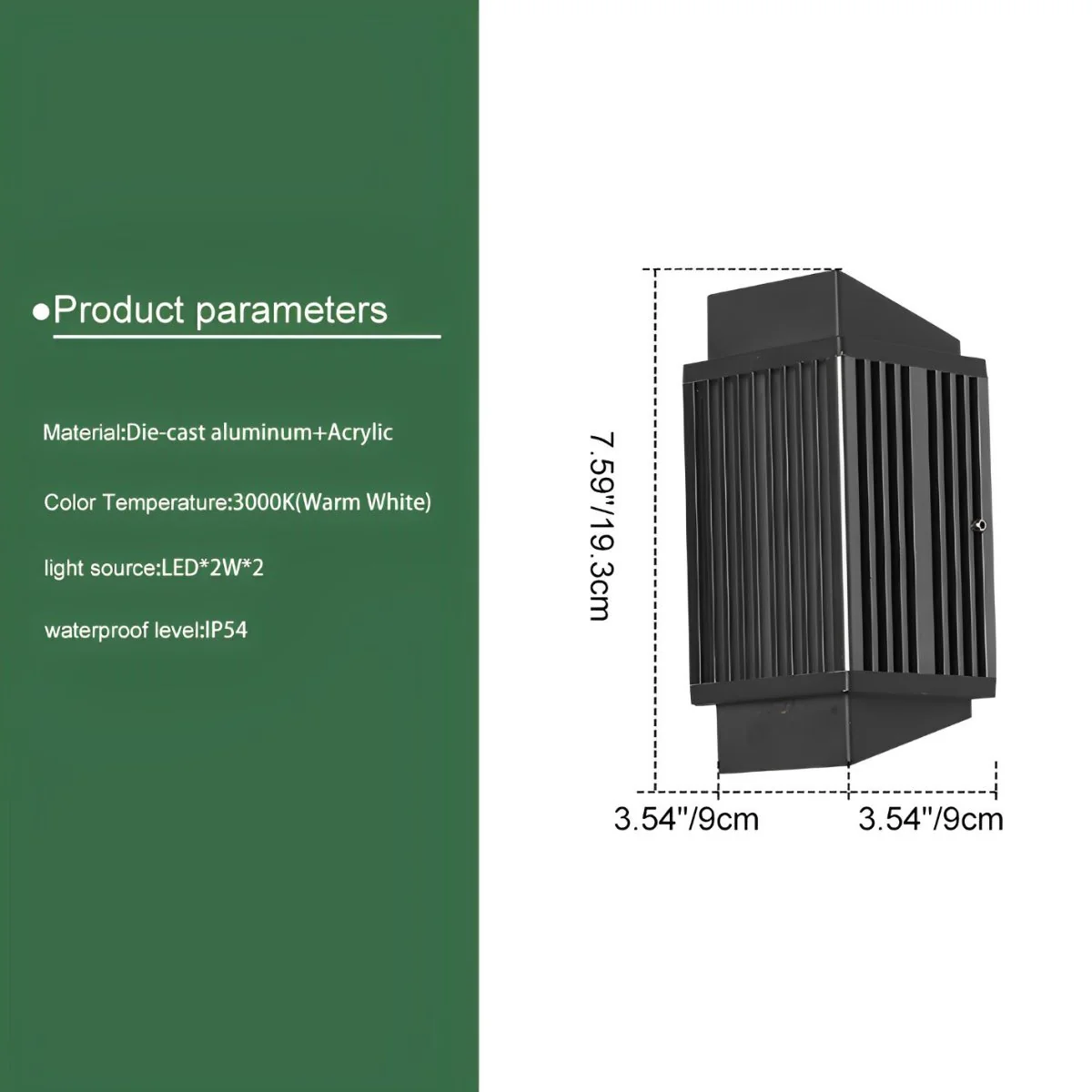 Waterproof Modern Up and Down Minimalist Outdoor LED Wall Lights - Image 8