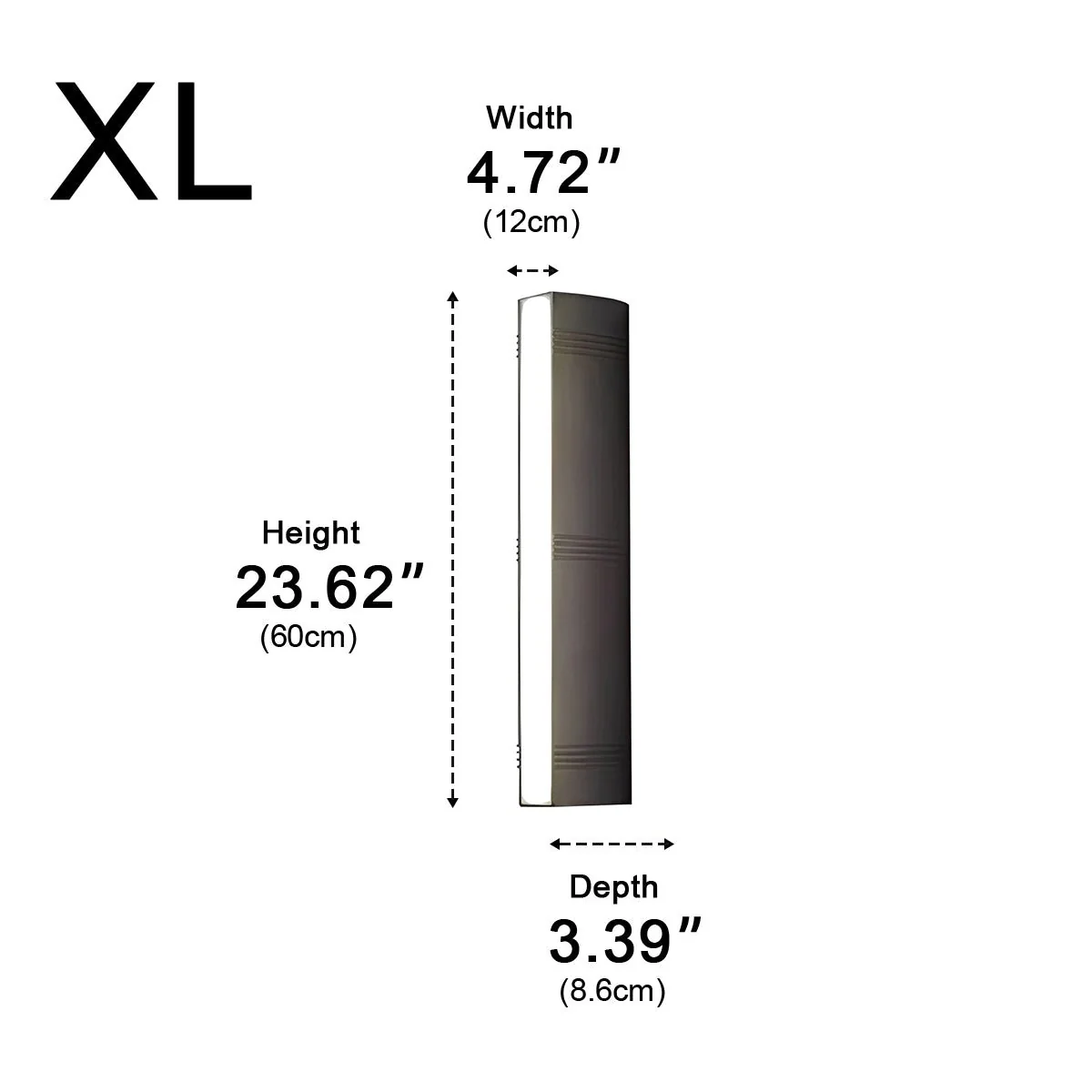 Waterproof Modern Up&Down 3-Side Long Strip Outdoor Porch LED Wall Lights - Image 11