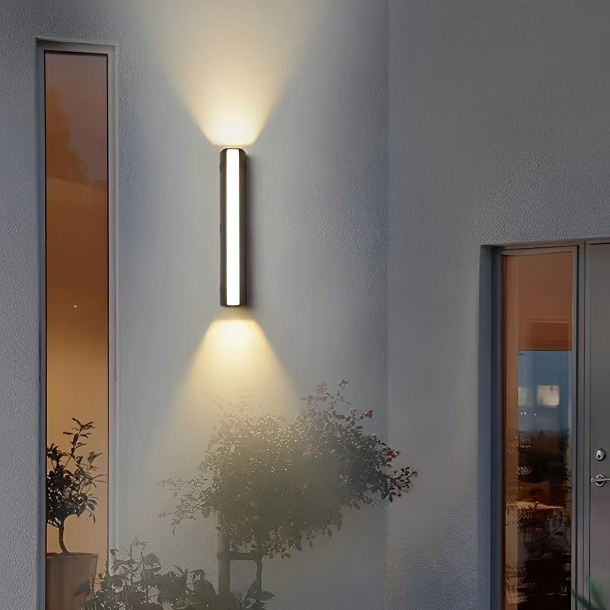 Waterproof Modern Up&Down 3-Side Long Strip Outdoor Porch LED Wall Lights - Image 3