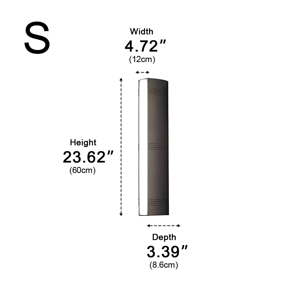 Waterproof Modern Up&Down 3-Side Long Strip Outdoor Porch LED Wall Lights - Image 8
