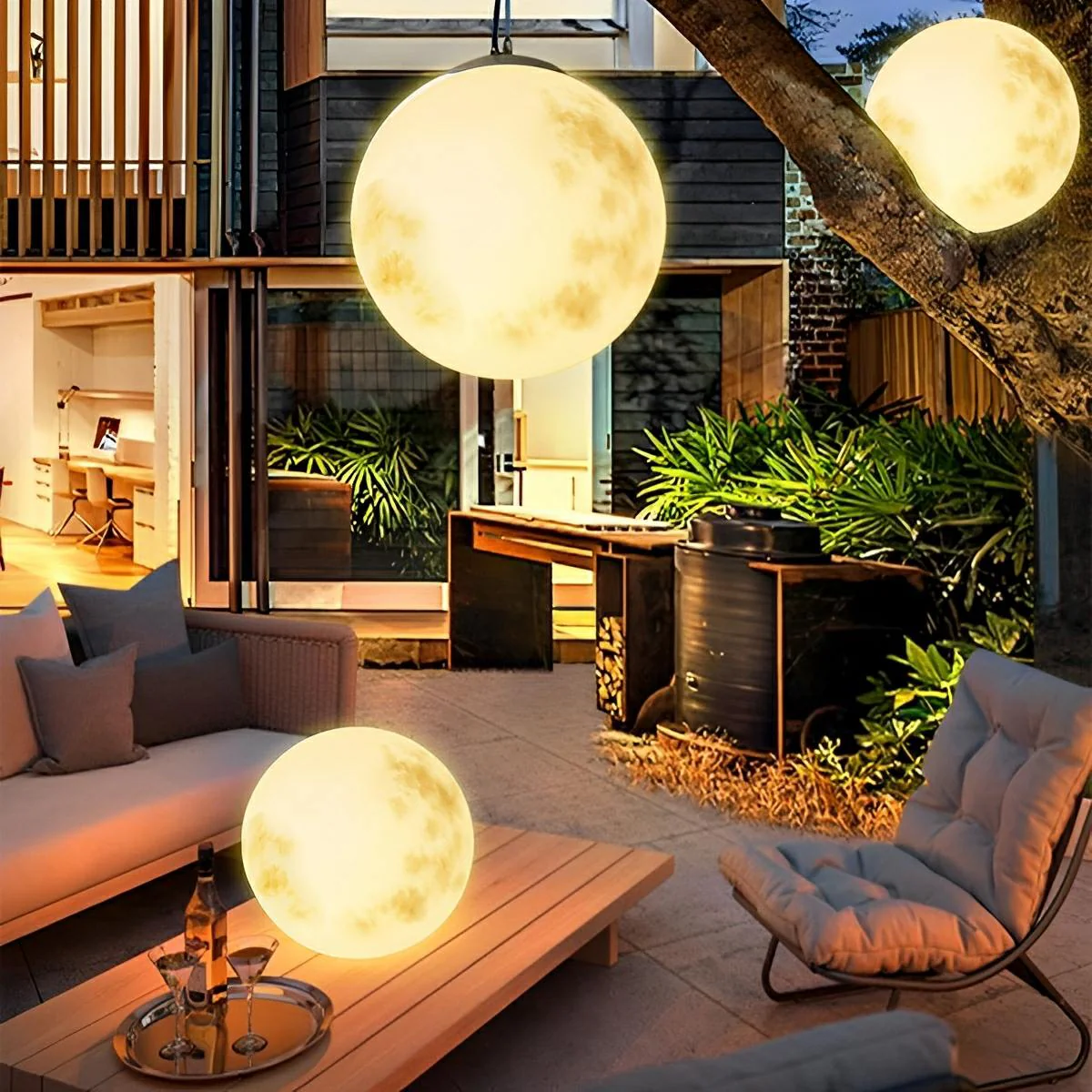 Waterproof Moon Garden Landscape Outdoor Ceiling Lights - Image 3