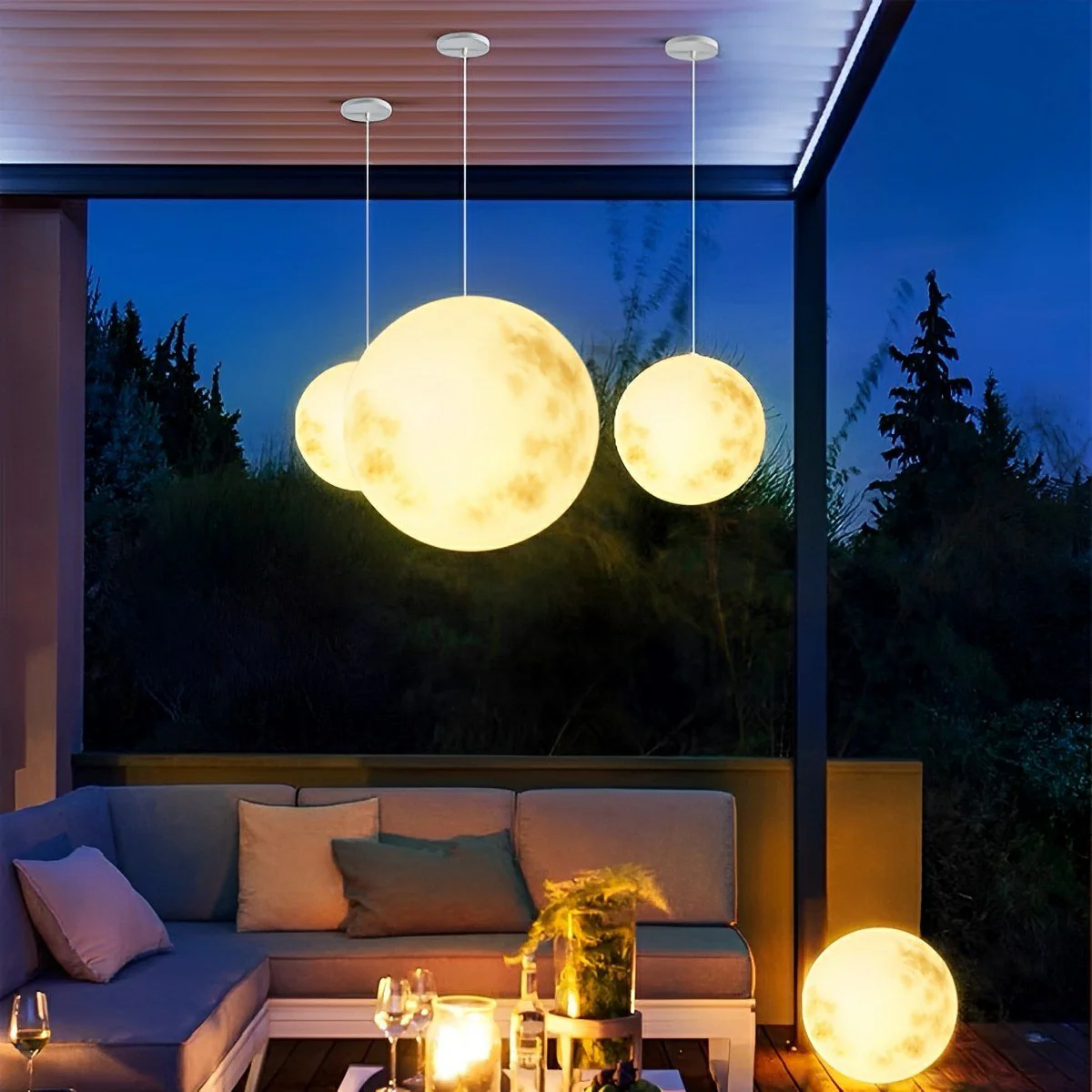 Waterproof Moon Garden Landscape Outdoor Ceiling Lights - Image 4