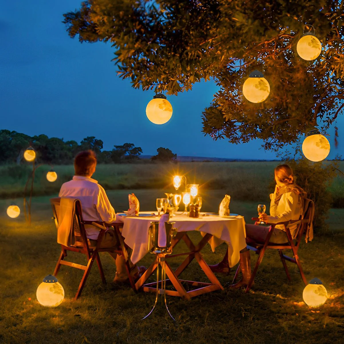 Waterproof Moon Garden Landscape Outdoor Hanging Lights - Image 2