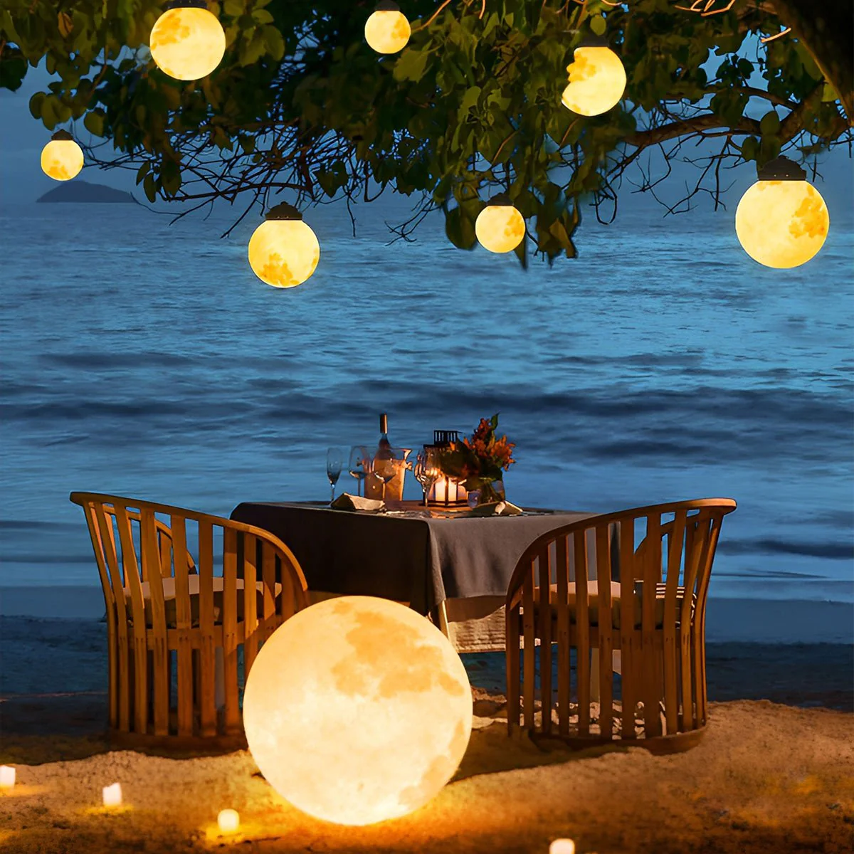 Waterproof Moon Garden Landscape Outdoor Hanging Lights - Image 3