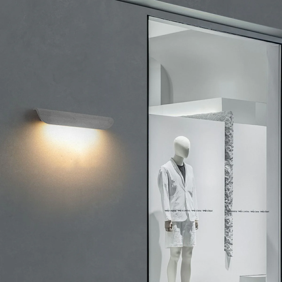 Waterproof Outdoor Concrete Curved Tiles LED Porch Wall Lights - Image 6