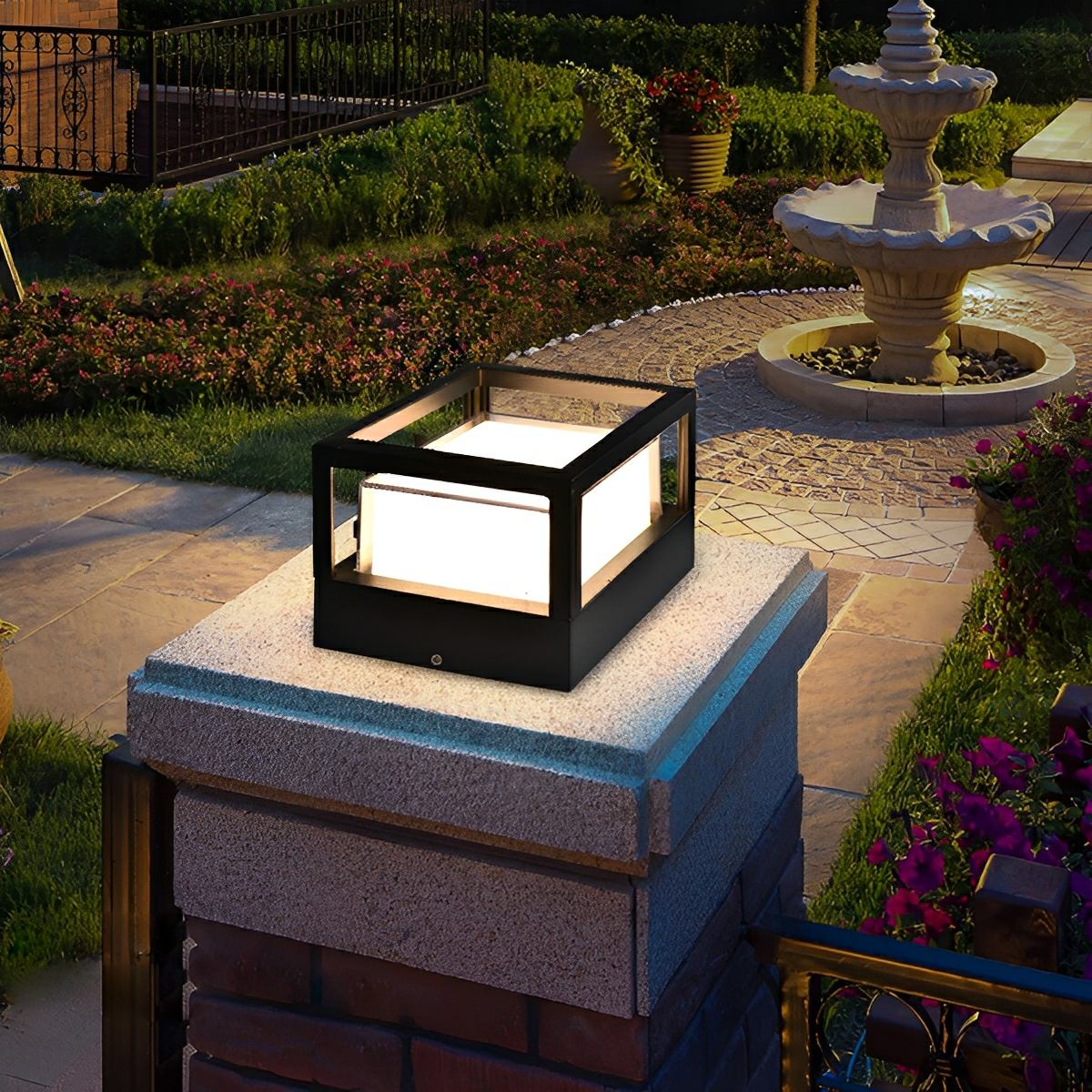 Waterproof Modern Square Outdoor Post Cap Light Fence Landscape Light - Image 4