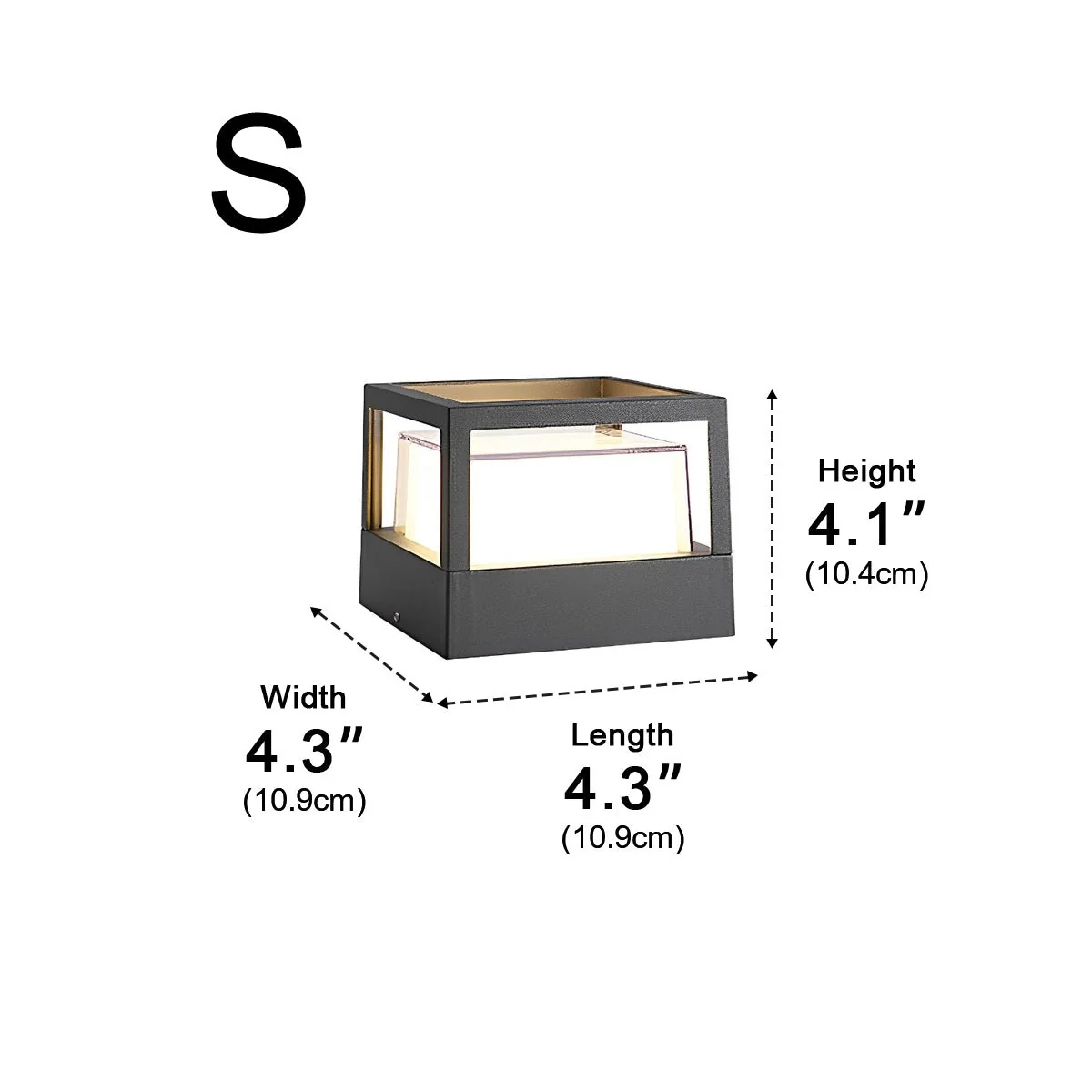 Waterproof Modern Square Outdoor Post Cap Light Fence Landscape Light - Image 9