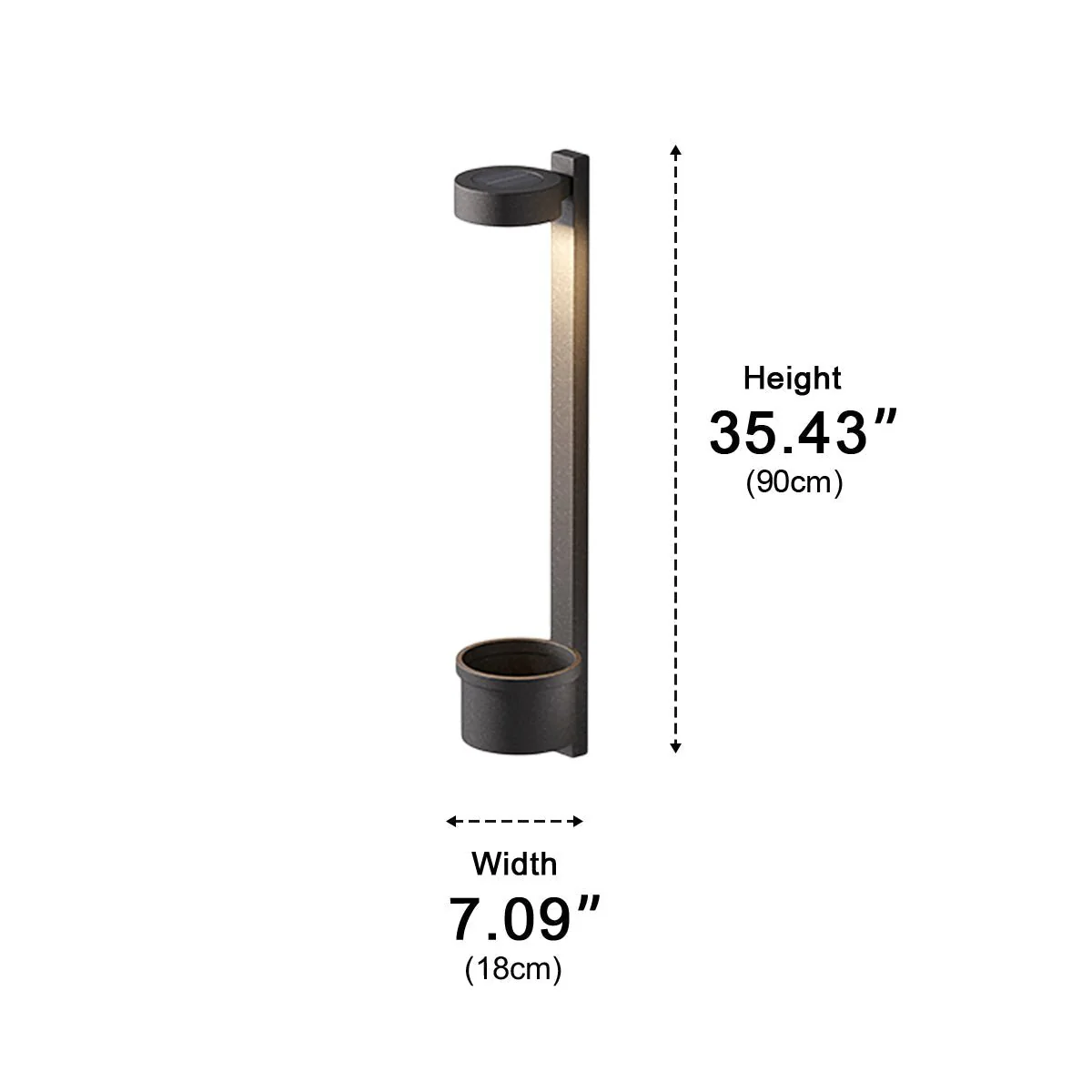 Waterproof Outdoor LED Porch Wall Lights Plant Pot - Image 9