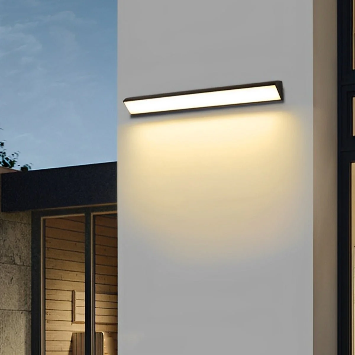 Black Waterproof Outdoor LED Strip Lights Porch Light Exterior Wall Lights - Image 6