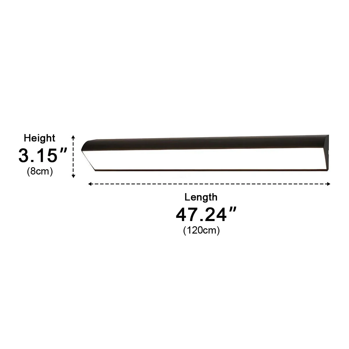 Black Waterproof Outdoor LED Strip Lights Porch Light Exterior Wall Lights - Image 14