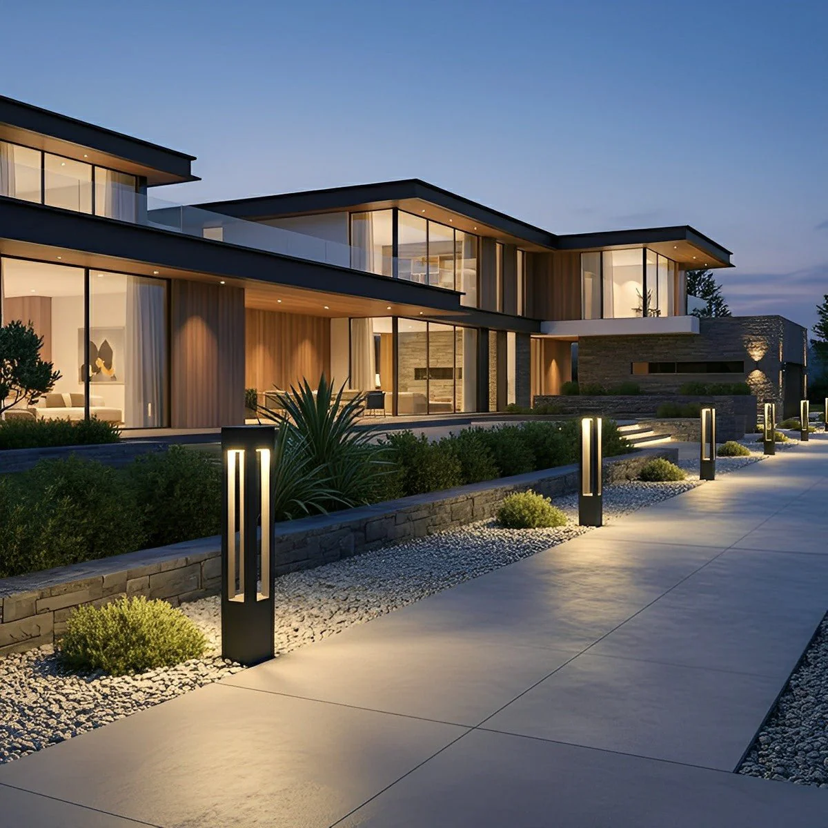 Waterproof Outdoor Garden LED Lawn Lamp Bollard Path Lights - Image 4