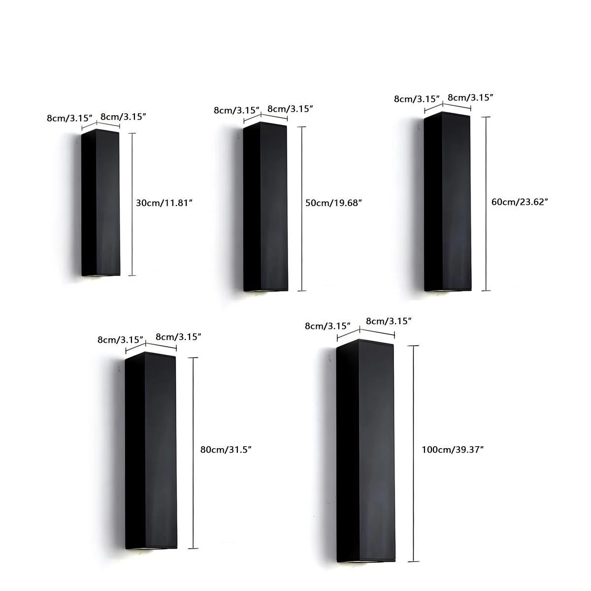 Waterproof Outdoor Rectangular Up and Down Exterior Wall Lights - Image 15