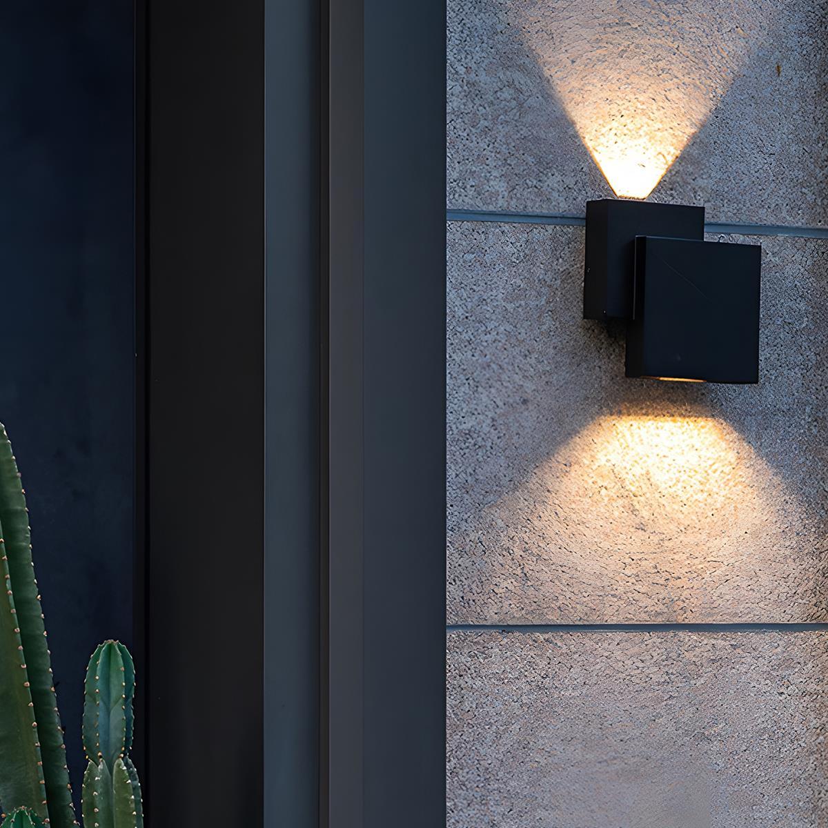 Waterproof Outdoor Square Up and Down Exterior Wall Lights Adjustable - Image 3