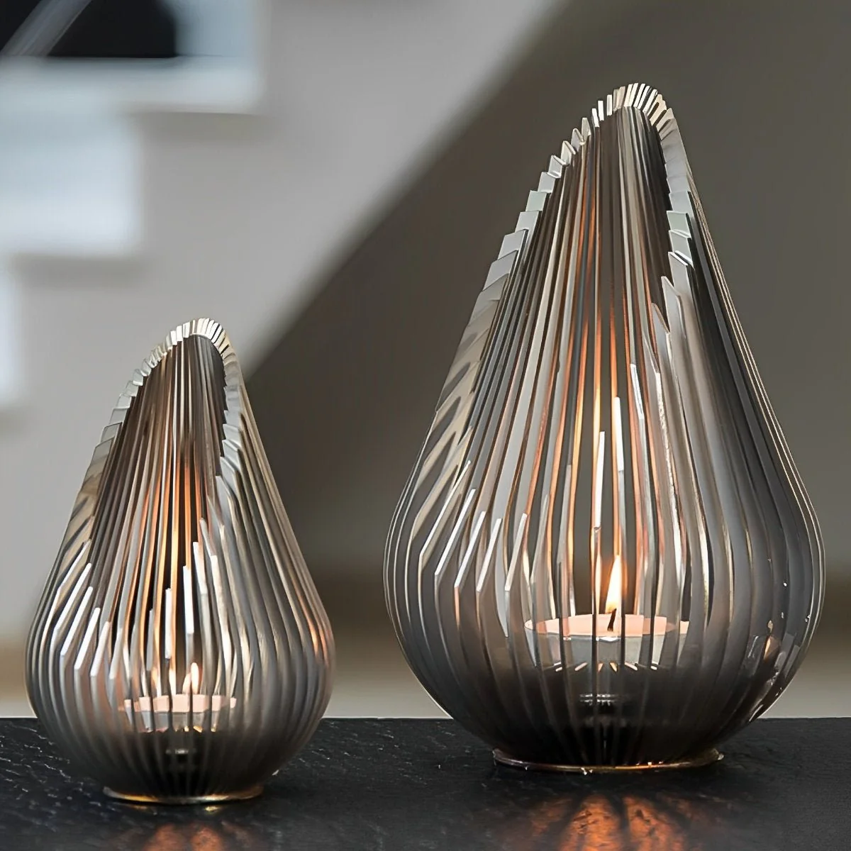 Waterproof Outdoor Steel Tulip Tea-Light Candleholders - Image 5
