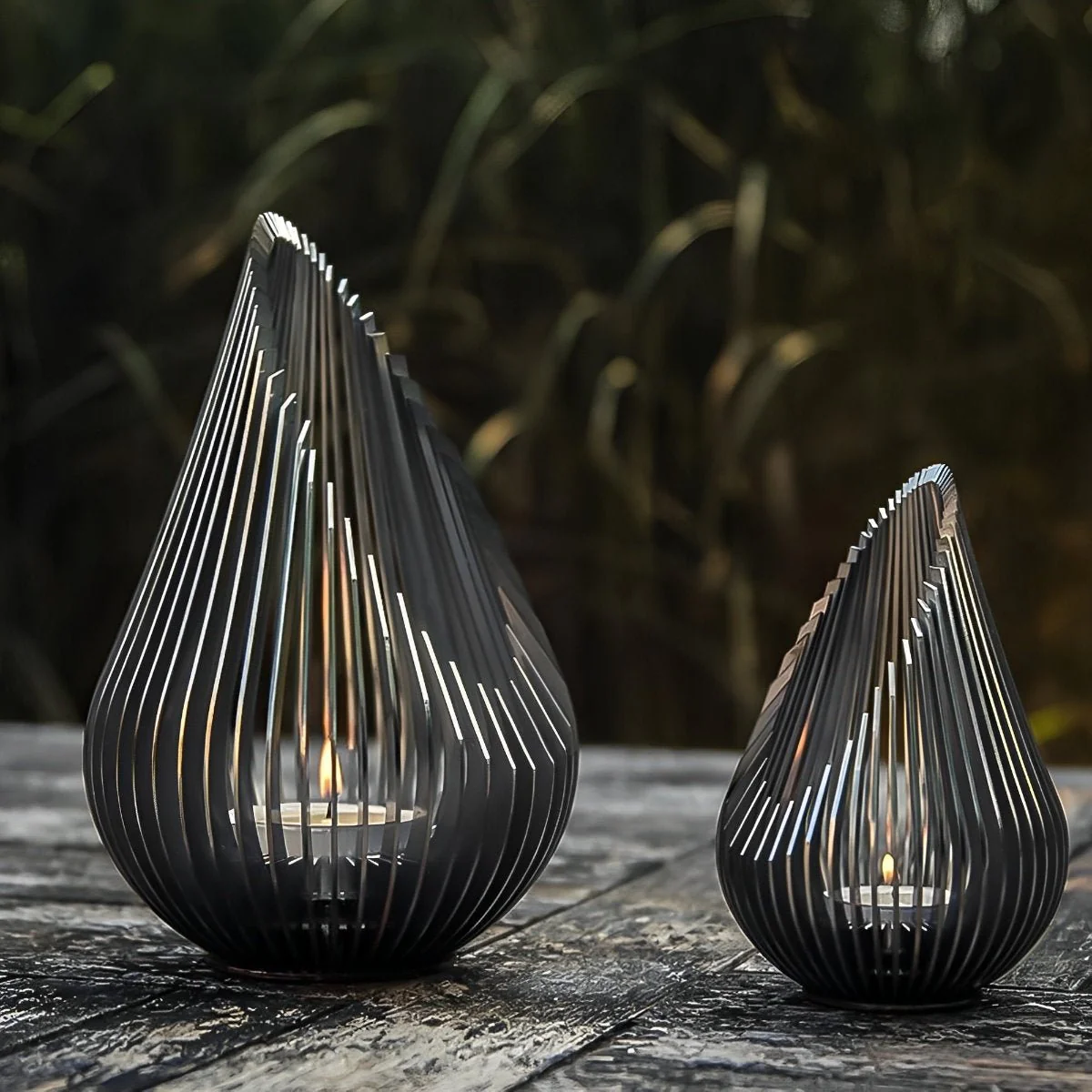 Waterproof Outdoor Steel Tulip Tea-Light Candleholders - Image 6