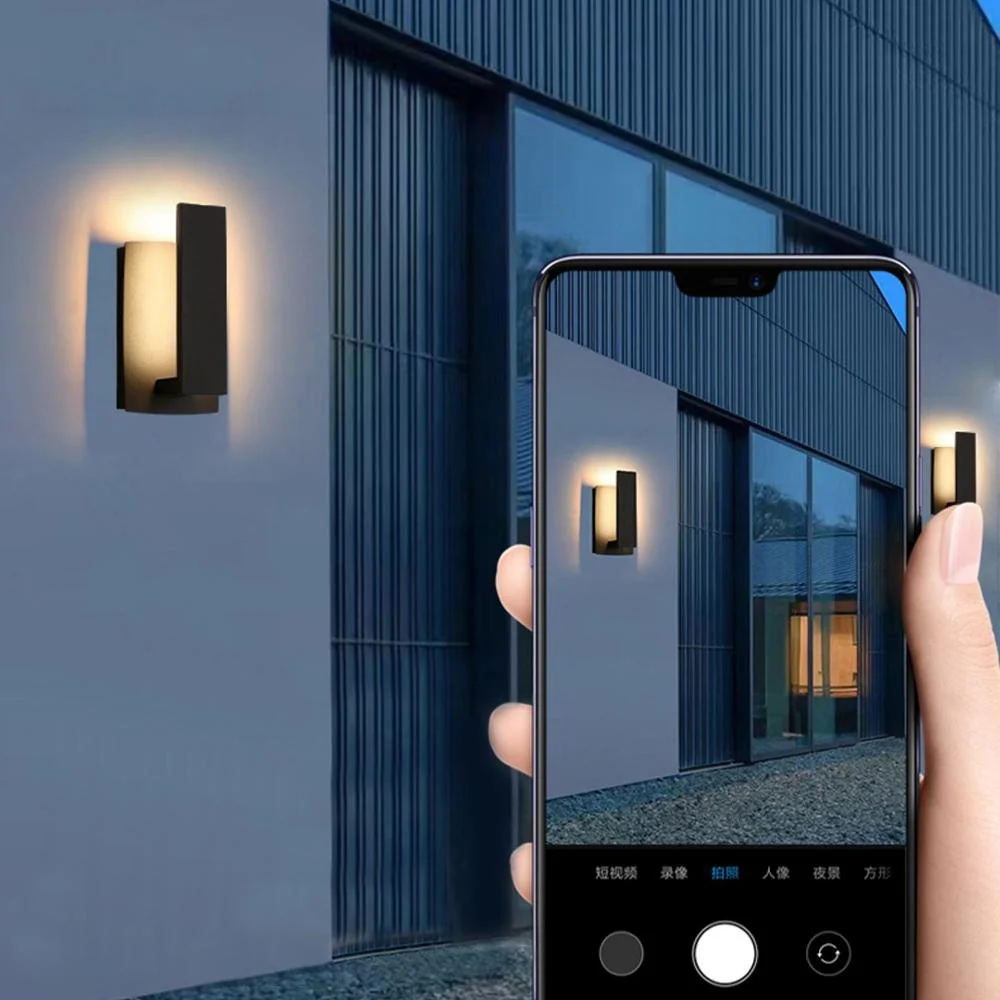 Waterproof Rectangle Black LED Outdoor Wall Sconces - Image 3