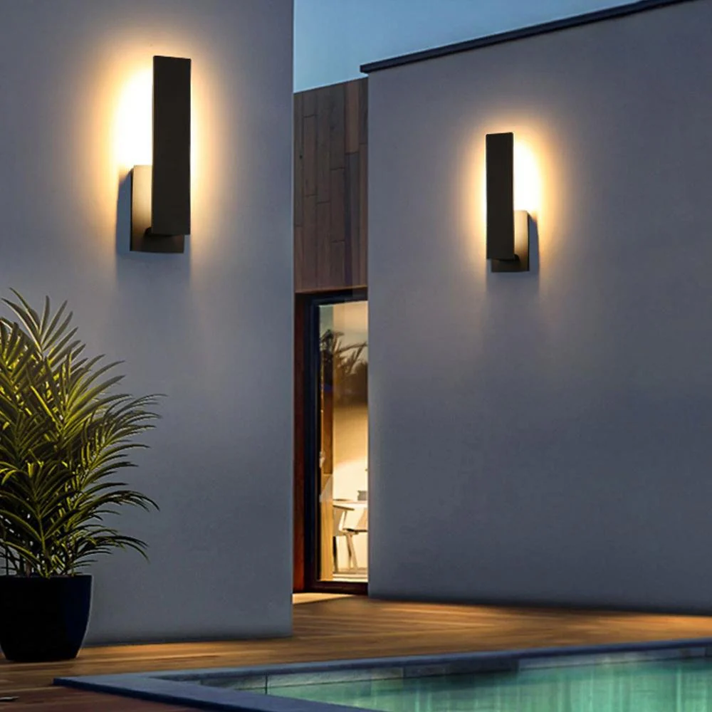 Waterproof Rectangle Black LED Outdoor Wall Sconces - Image 5