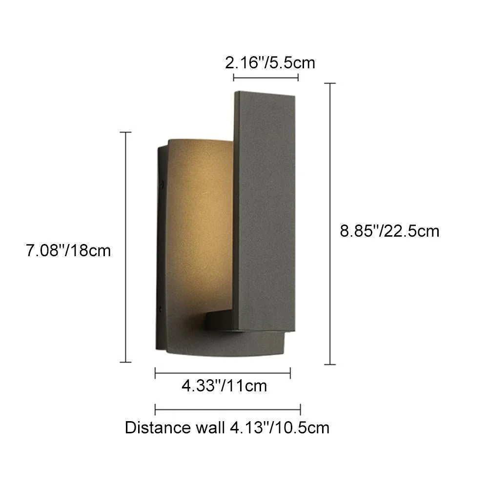Waterproof Rectangle Black LED Outdoor Wall Sconces - Image 9