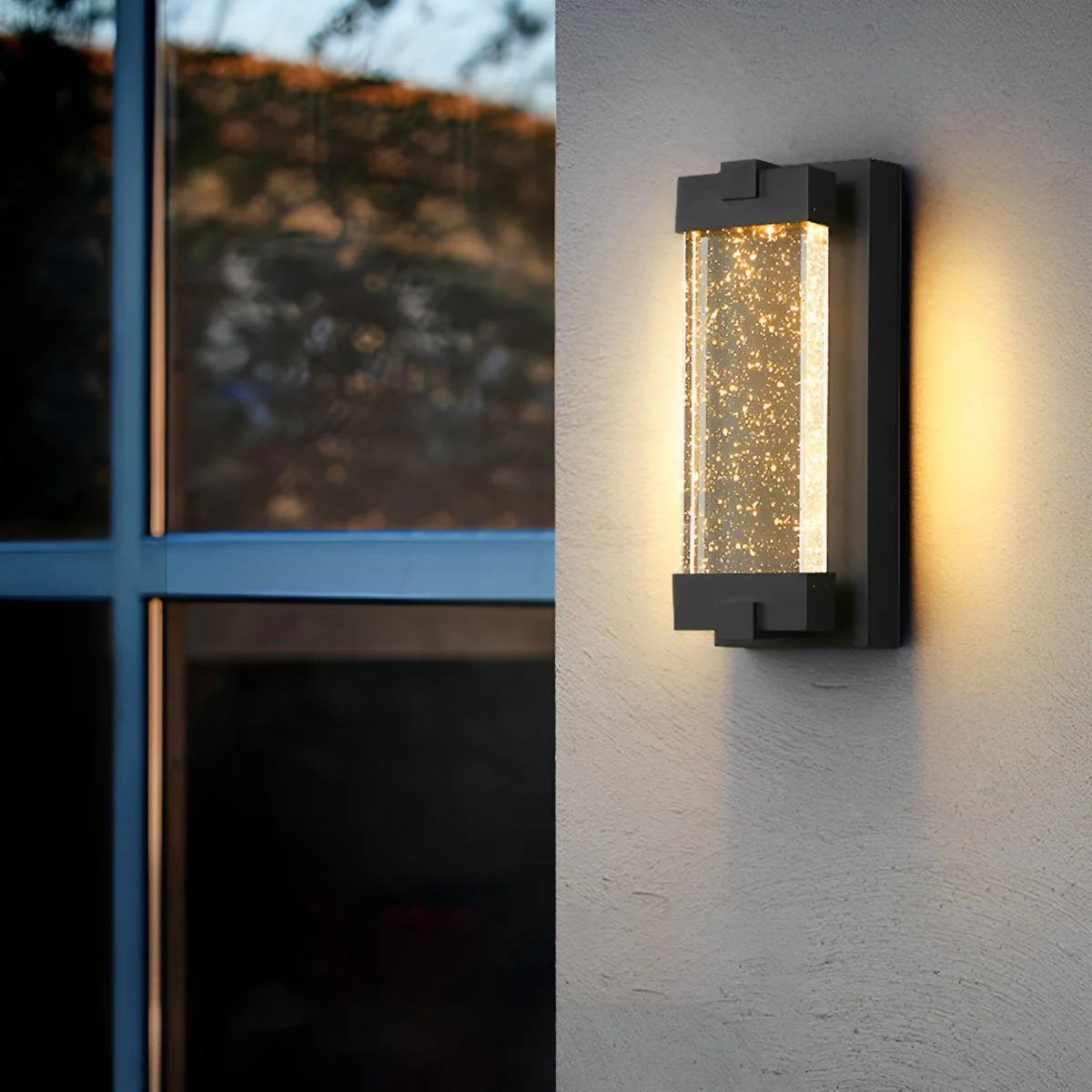 Waterproof Rectangle Crystal LED Outdoor Wall Sconces - Image 3