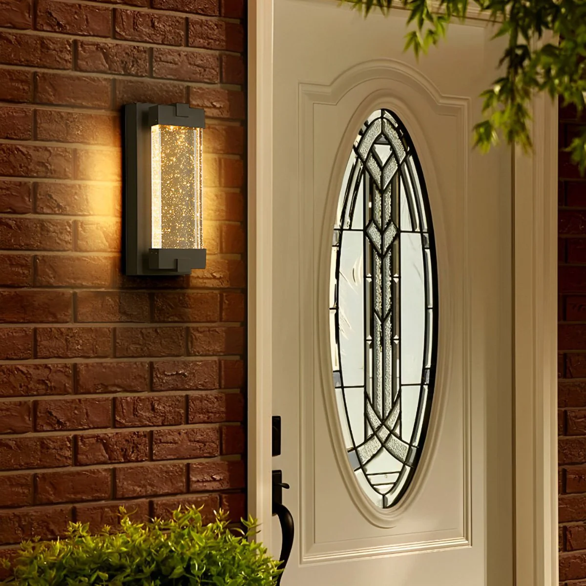 Waterproof Rectangle Crystal LED Outdoor Wall Sconces - Image 7