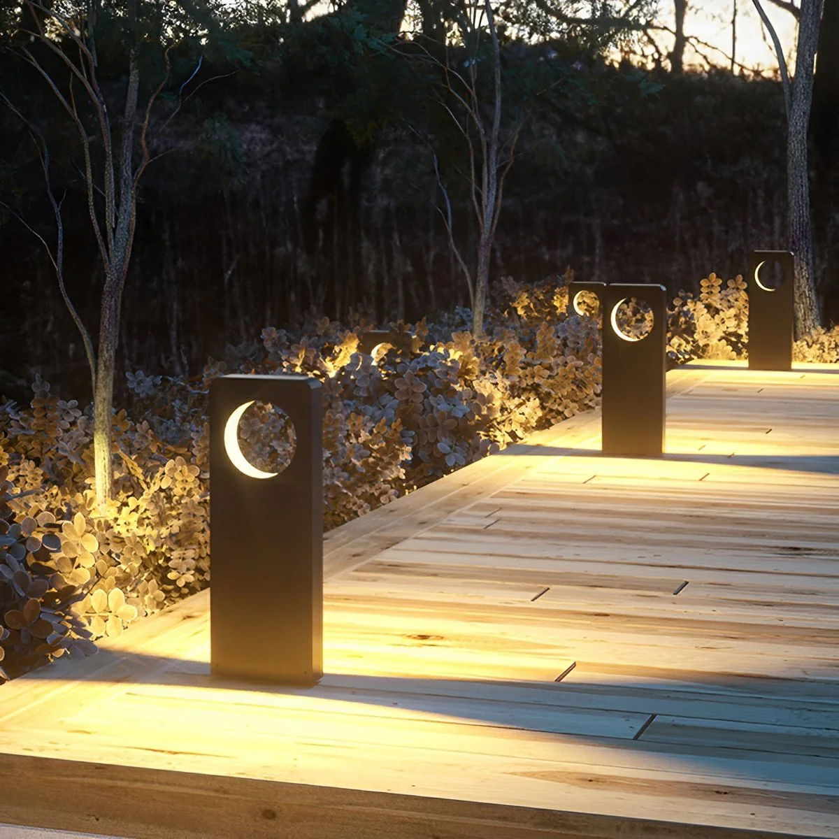 Waterproof Rectangular Ring Hollow Outdoor LED Landscape Lawn Lights - Image 6