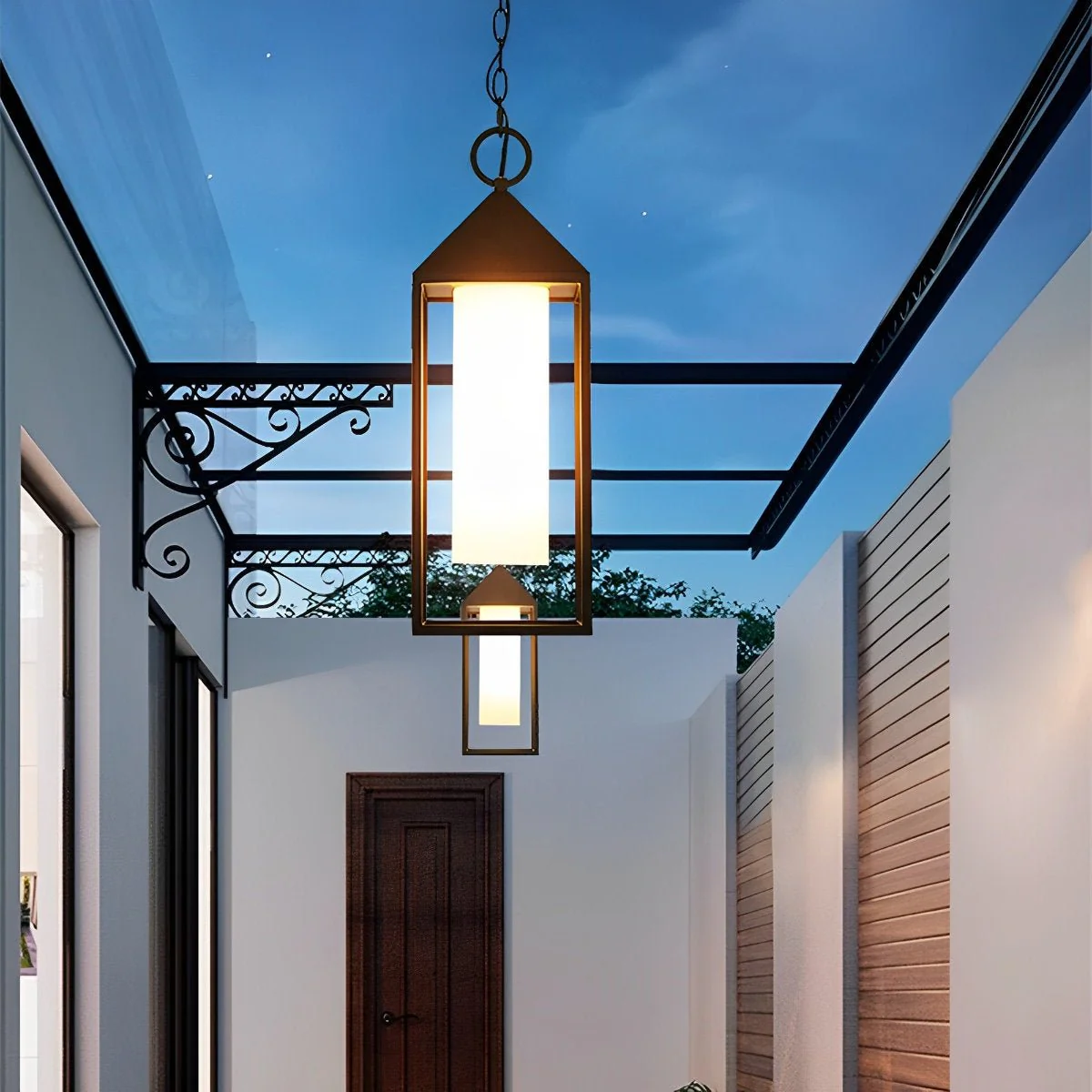 Waterproof Modern Outdoor Hanging Lantern Pendant Lights - Image 4