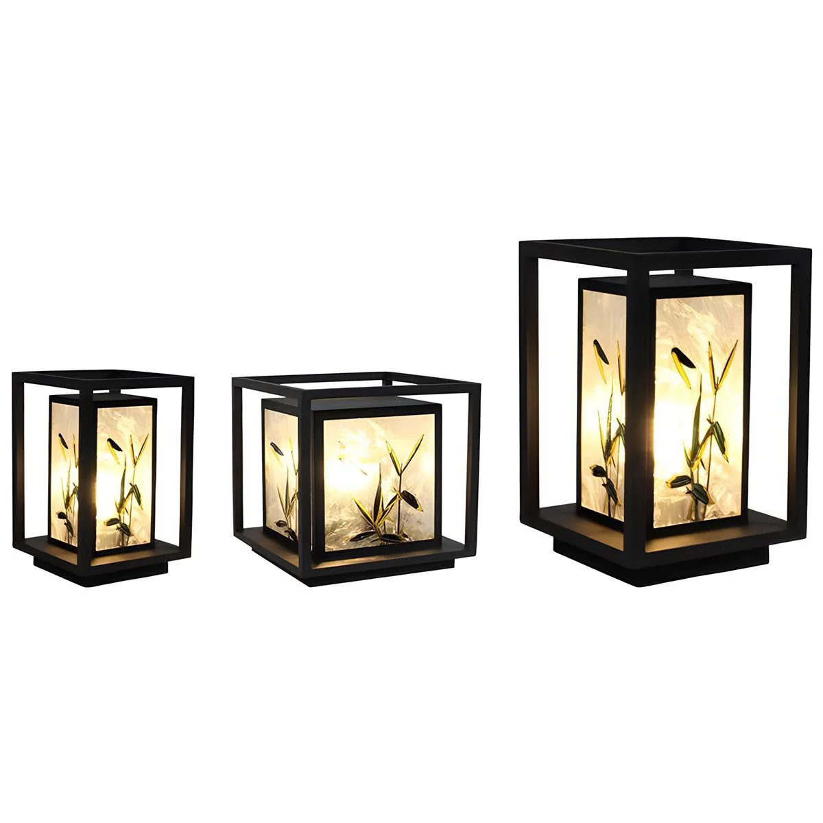 Waterproof Enamel Ice Cracked Glass Outdoor Post Lights - Image 10