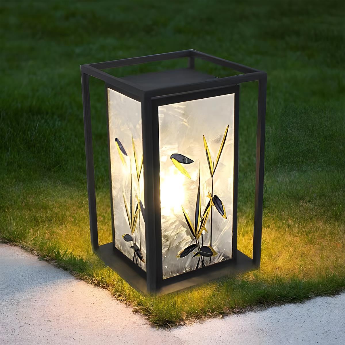 Waterproof Enamel Ice Cracked Glass Outdoor Post Lights - Image 7