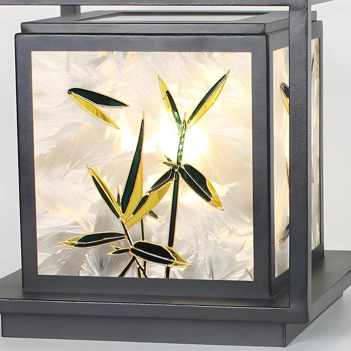 Waterproof Enamel Ice Cracked Glass Outdoor Post Lights - Image 9