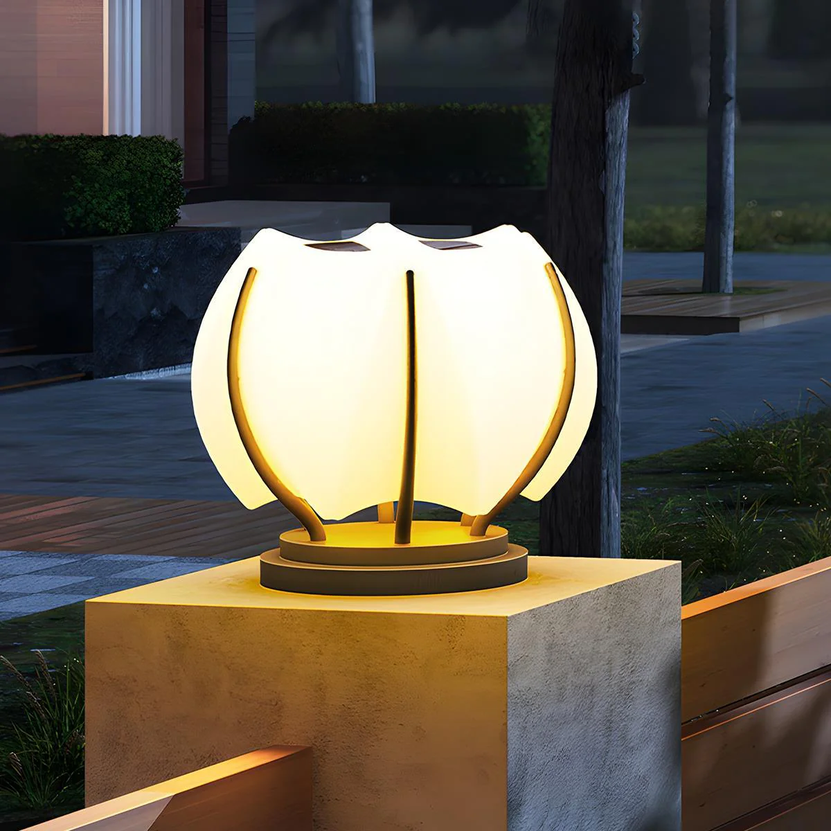 Waterproof Flower LED Outdoor Post Lights - Image 4
