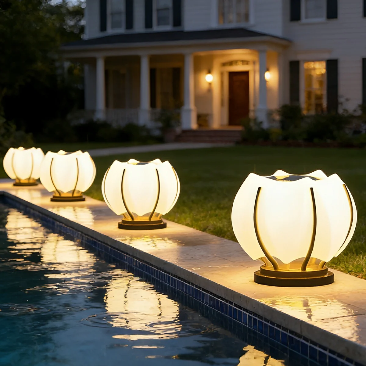 Waterproof Flower LED Outdoor Post Lights - Image 5
