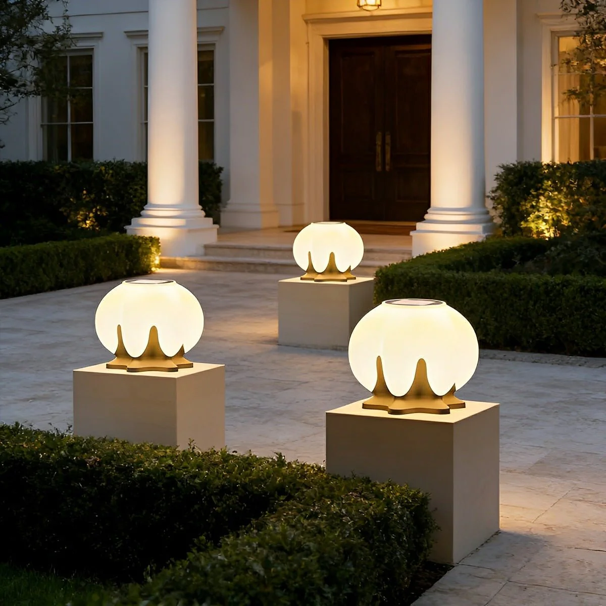 Waterproof Globe LED Outdoor Post Lights - Image 2