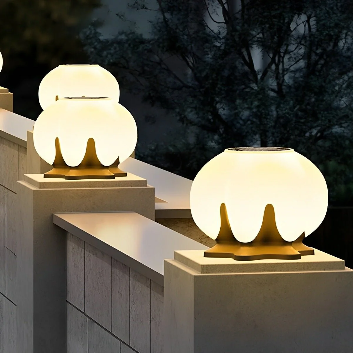 Waterproof Globe LED Outdoor Post Lights - Image 4