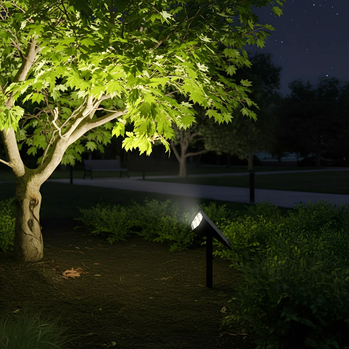 Waterproof Solar LED Adjustable Modern Outdoor Landscape Tree Spotlight - Image 3