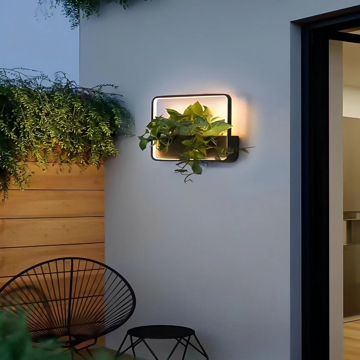 Waterproof LED Outdoor Wall Light Plants Pot - Image 11