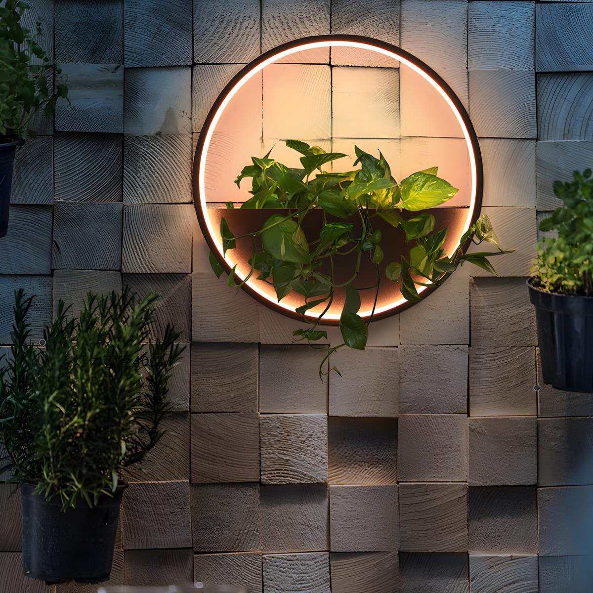Waterproof LED Outdoor Wall Light Plants Pot - Image 6