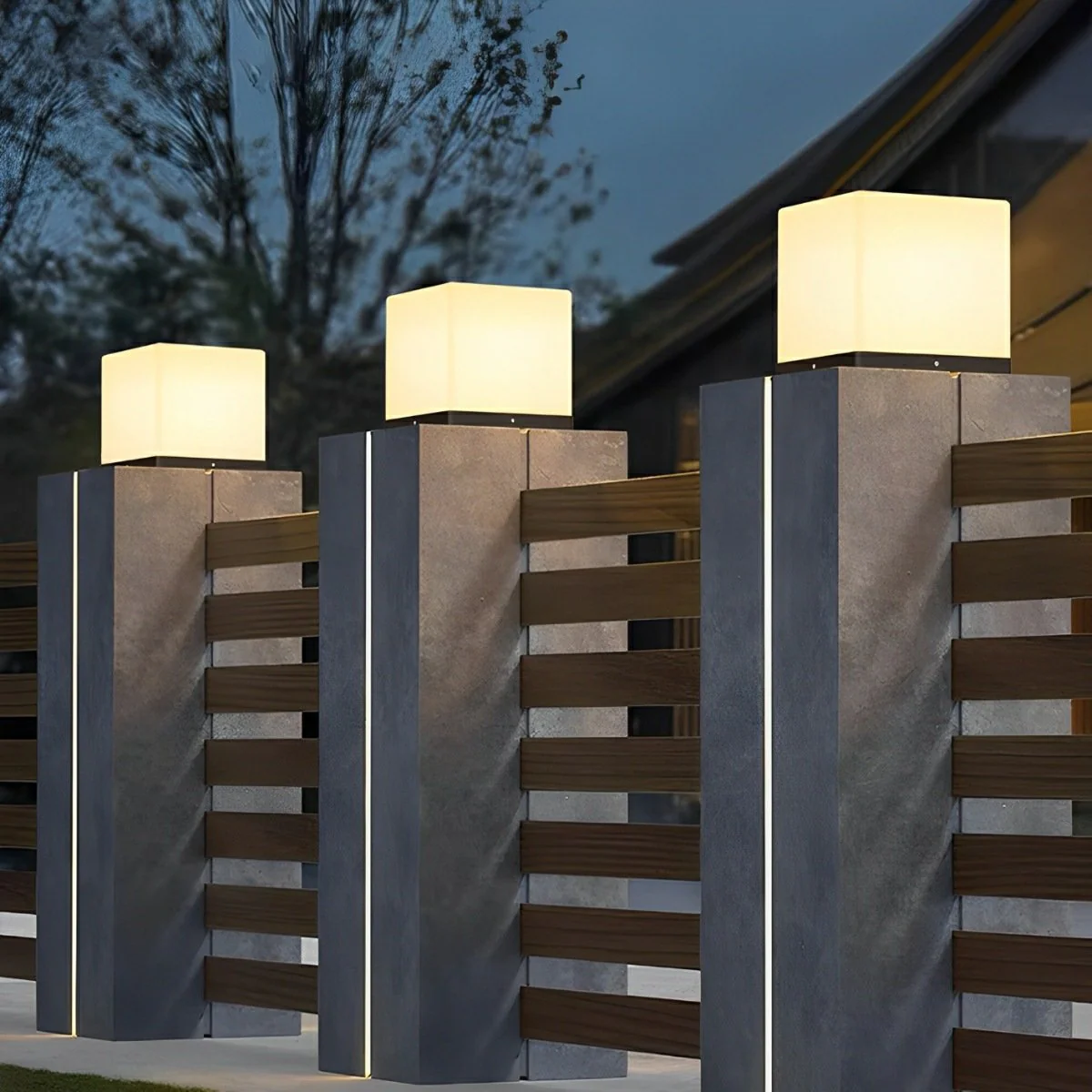 Waterproof Modern Square LED Outdoor Post Lights - Image 3