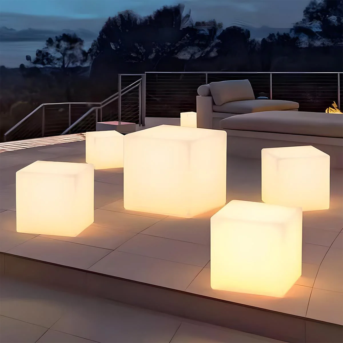 Waterproof Square Cube LED Outdoor Landscape Lighting - Image 3