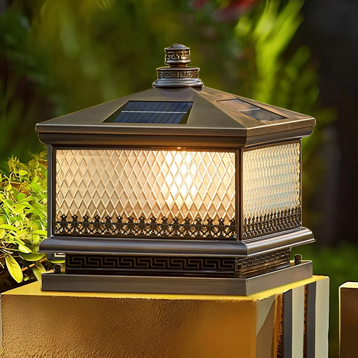 Waterproof Vintage Copper Tower LED Outdoor Post Lights - Image 7