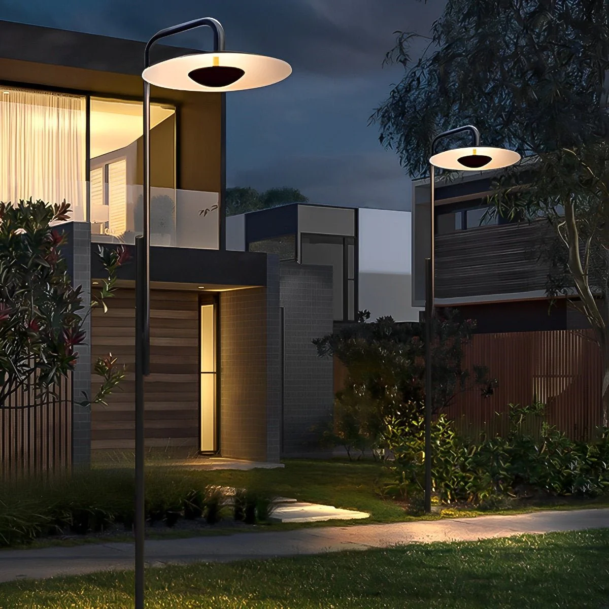 Waterproof Umbrella Outdoor Standing Lighting Pathway Pole Lights