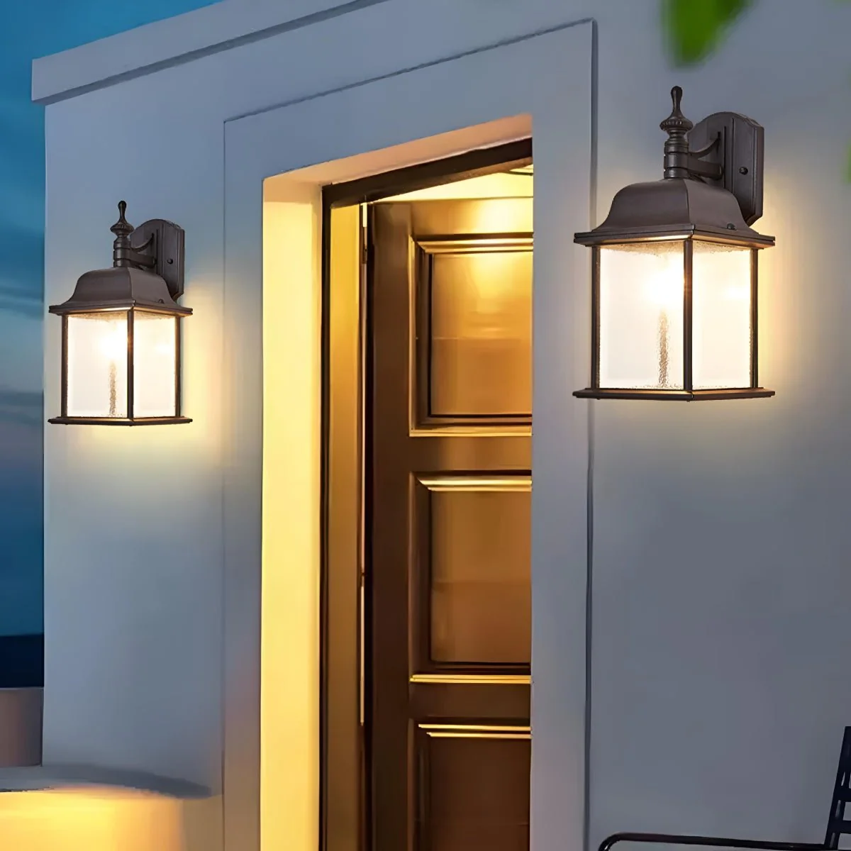 Waterproof Vintage Farmhouse Lantern Outdoor LED Porch Wall Lights - Image 4