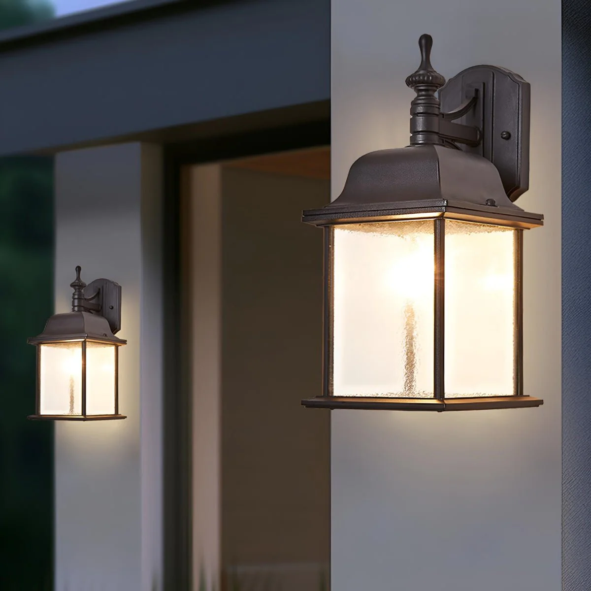 Waterproof Vintage Farmhouse Lantern Outdoor LED Porch Wall Lights - Image 5