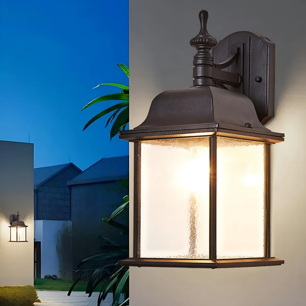 Waterproof Vintage Farmhouse Lantern Outdoor LED Porch Wall Lights - Image 6