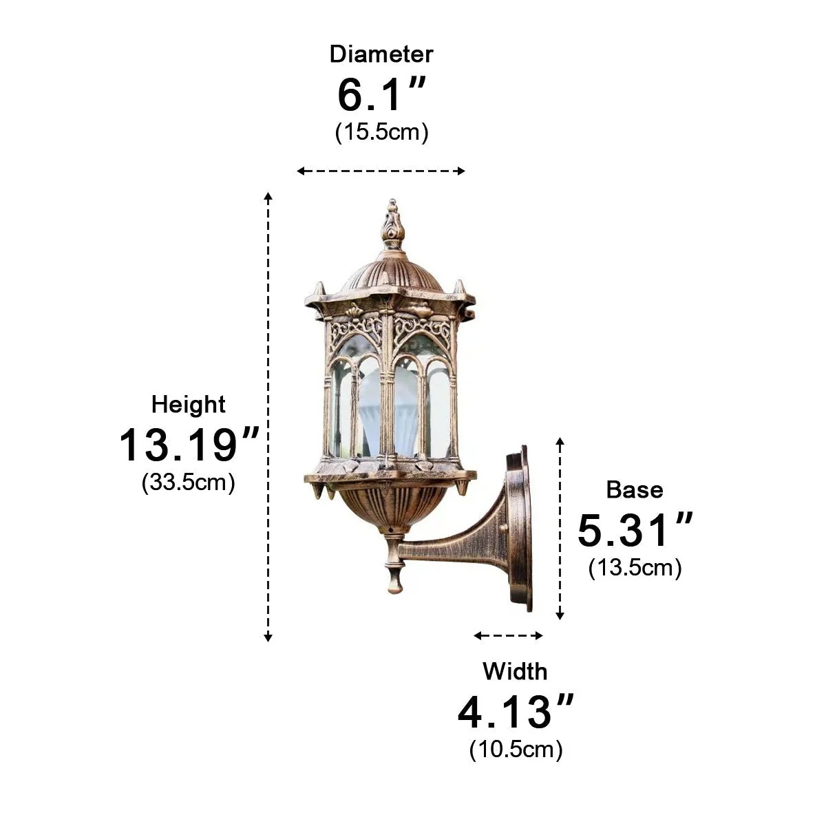 Waterproof Vintage Gazebo LED Outdoor Porch Wall Lights - Image 8
