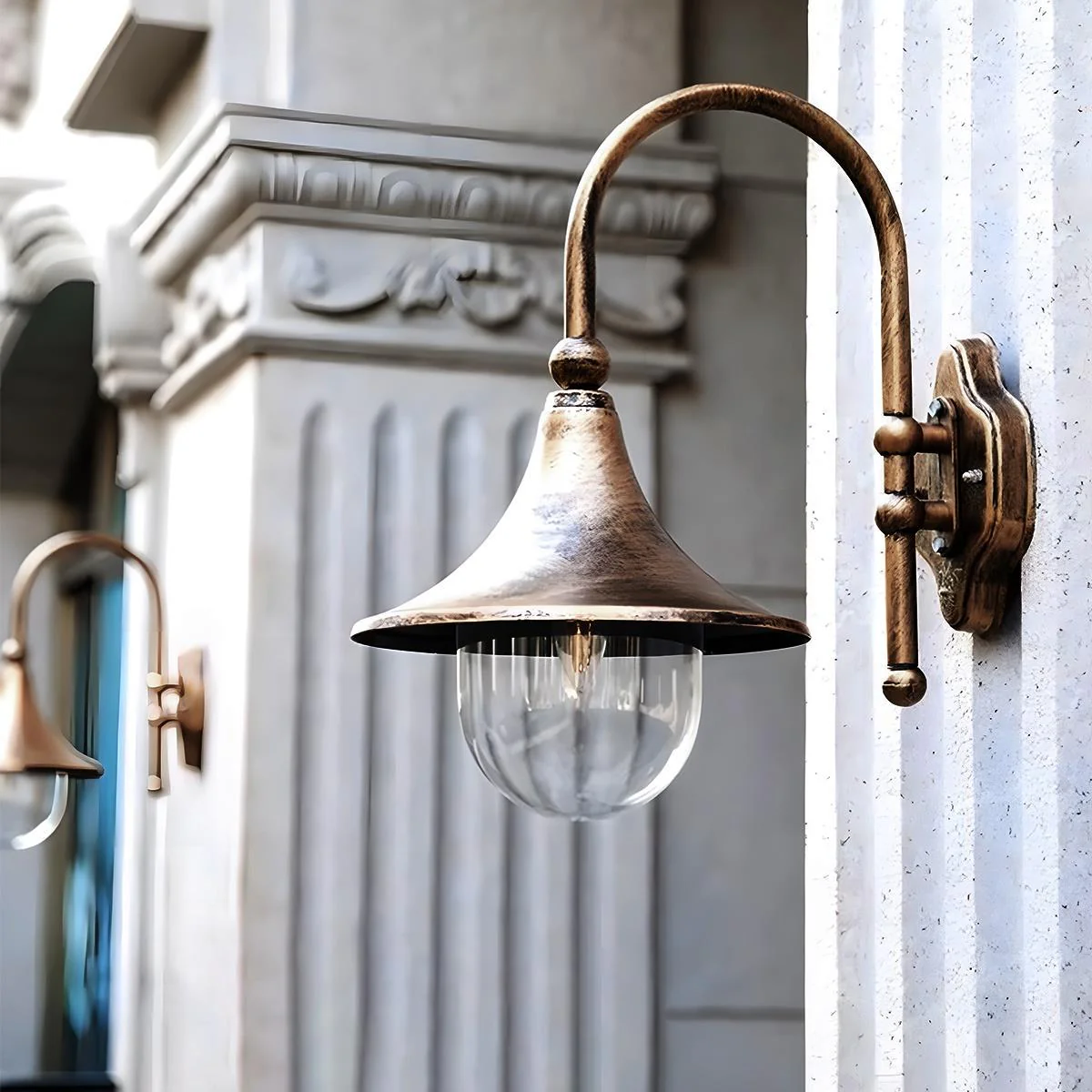 Waterproof Vintage Horn Shape Outdoor LED Wall Lights - Image 8