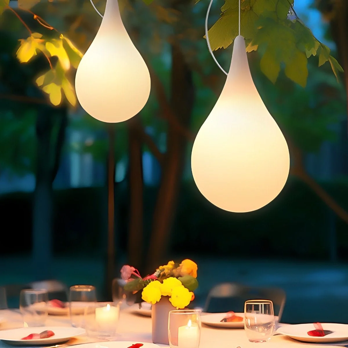 Waterproof Water Drop Outdoor Hanging Light - Image 5