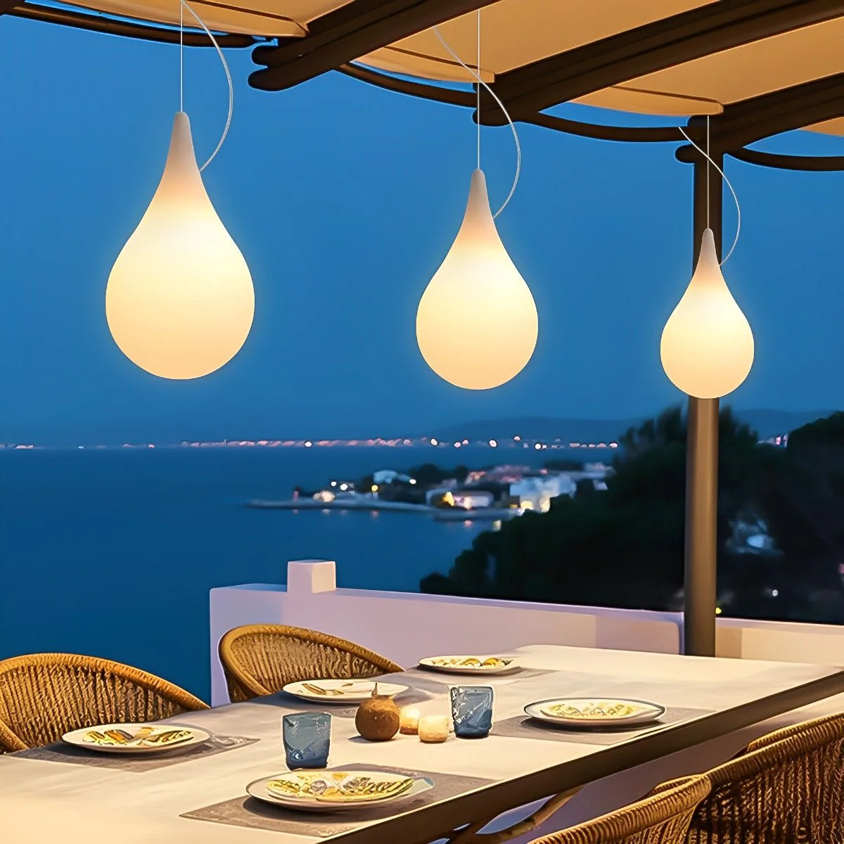 Waterproof Water Drop Outdoor Hanging Light - Image 7