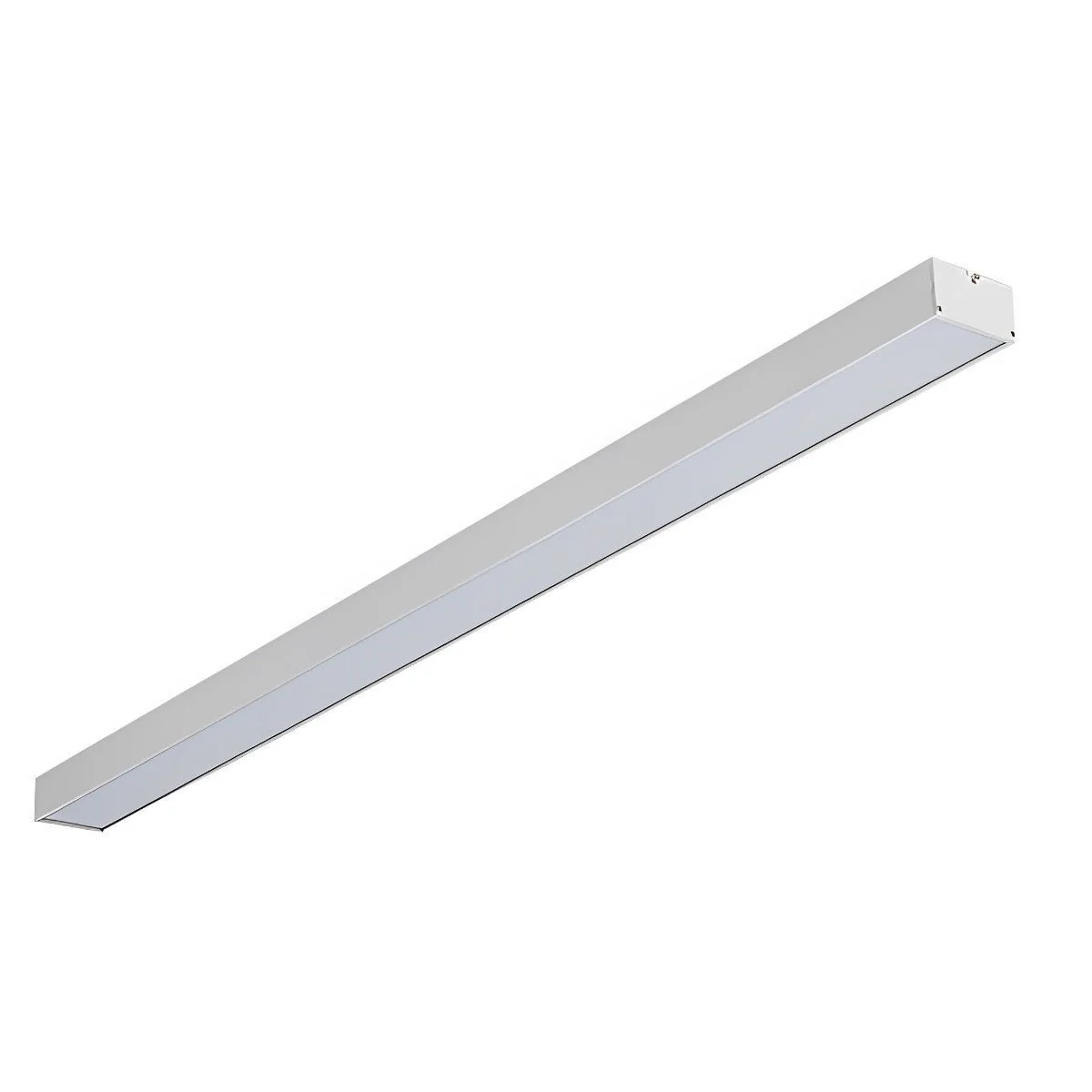 White Rectangle Strip LED Modern Recessed Hanging Linear Light - Image 7