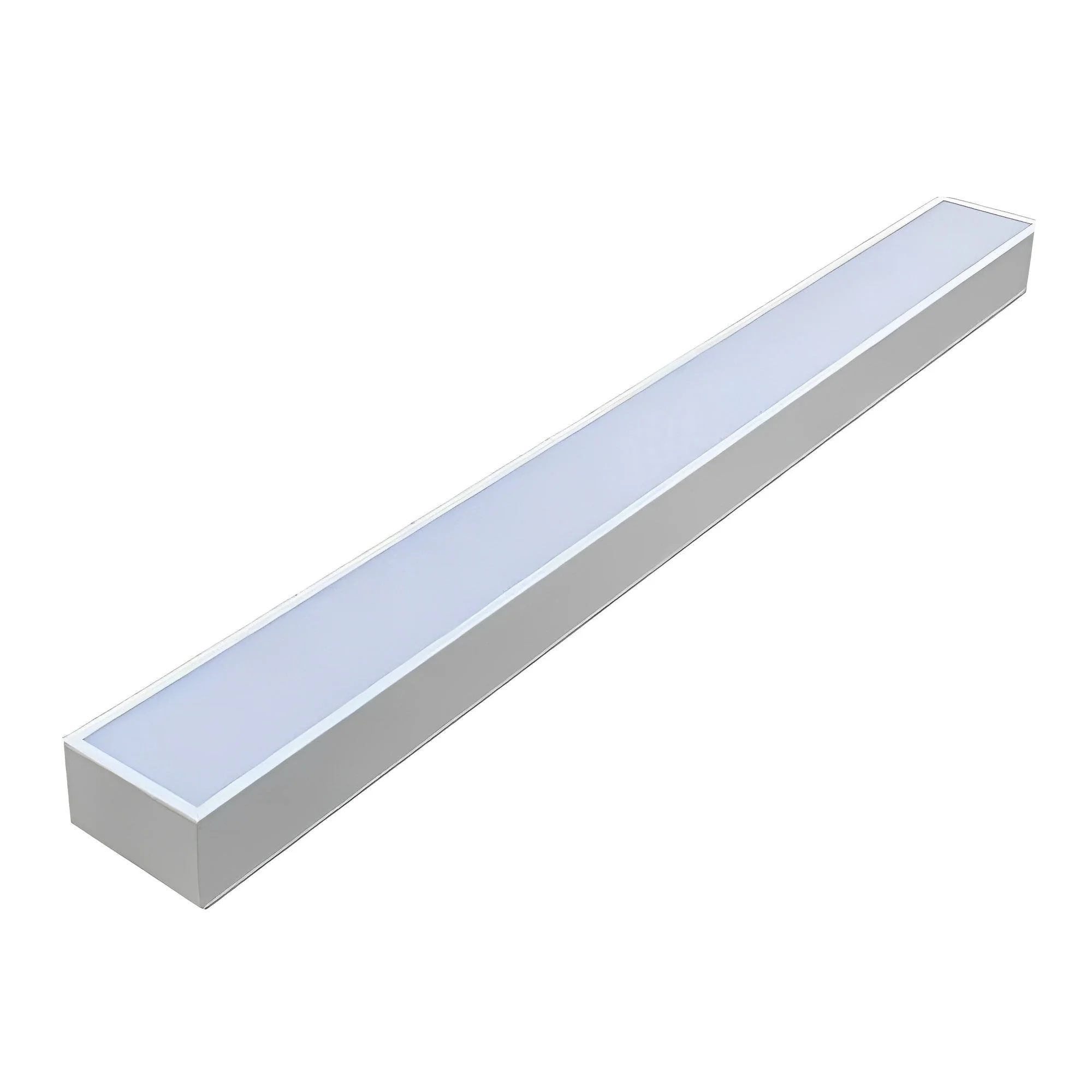 White Rectangle Strip LED Modern Recessed Hanging Linear Light - Image 8